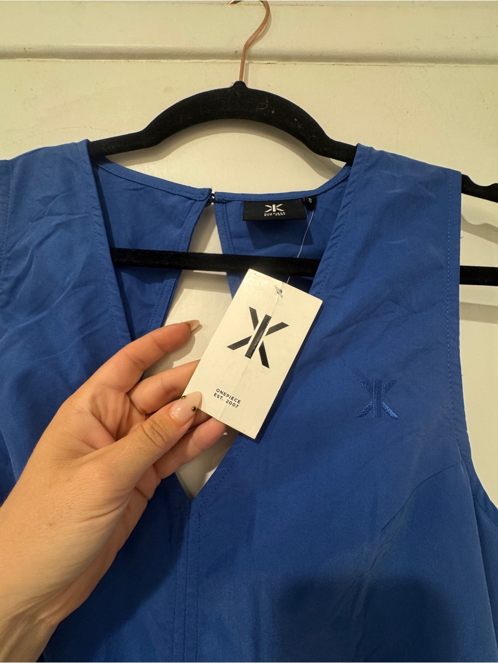 NWT Onepiece Sleeveless Technical Jogger Jumpsuit Blue Size Small - Picture 4 of 7